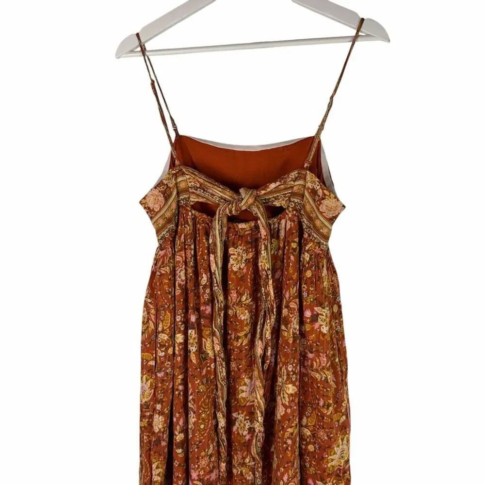 American Eagle Large Boho Floral Maxi Dress Tie Back - Picture 6 of 11